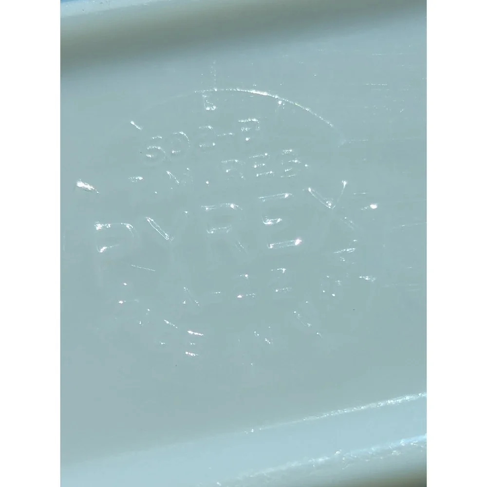 Vintage MCM Pyrex Primary Blue‎ 502-B Fridgie Dish w 502-C Lid USA